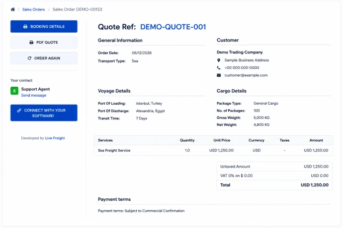 Live Freight Proccess - Step 3