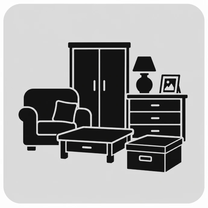 Furniture and household contents for international shipping